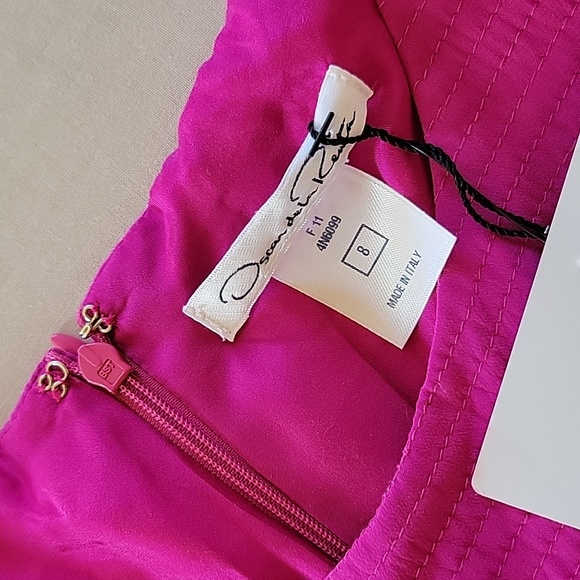 Fuschia Quilted Silk Dress - Picture 11 of 12